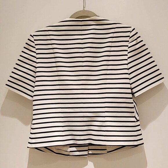 Nine West Striped Short Sleeve Blazer - Picture 5 of 6